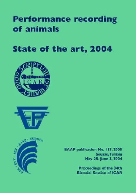 Cover of Performance Recording of Animals - State of the Art, 2004