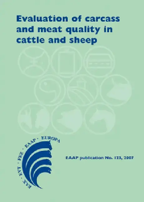Cover of Evaluation of Carcass and Meat Quality in Ruminants