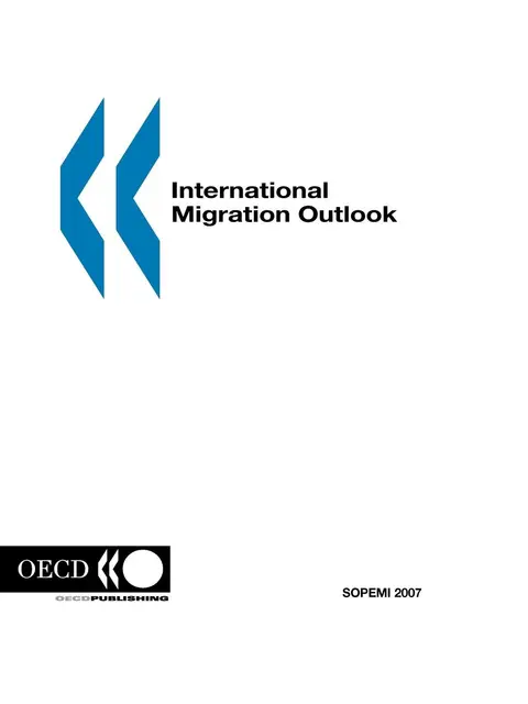 Cover of International Migration Outlook