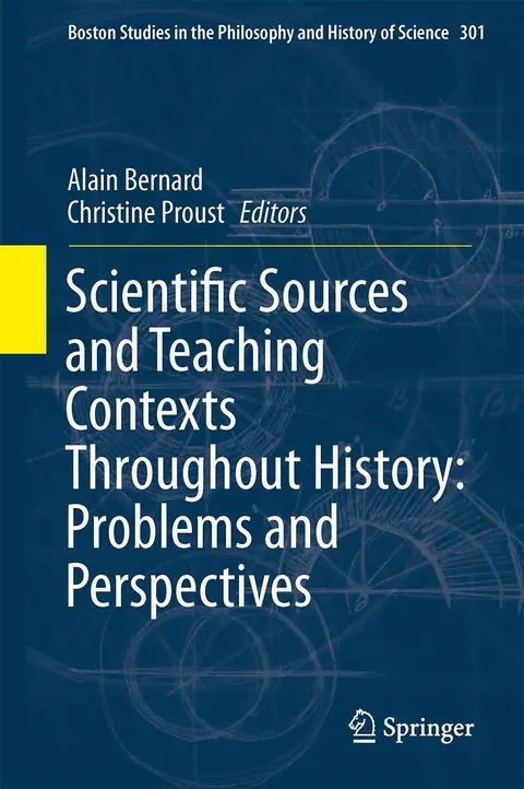 Cover of Scientific Sources and Teaching Contexts Throughout History