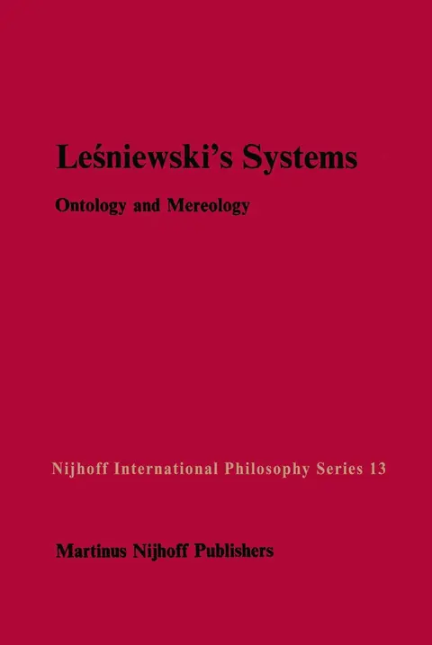 Cover of Leśniewski’s Systems