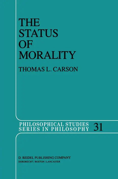 Cover of The Status of Morality