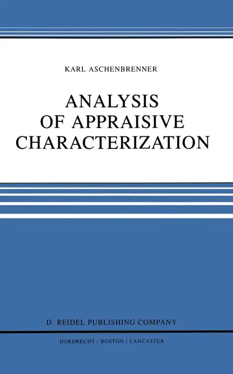 Cover of Analysis of Appraisive Characterization