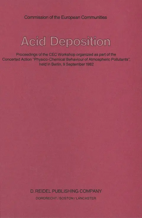 Cover of Acid Deposition
