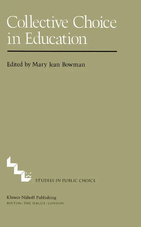 Cover of Collective Choice in Education