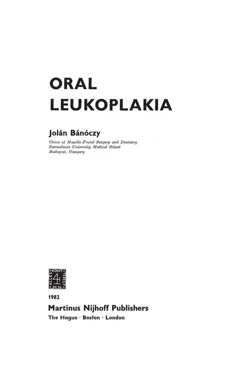 Cover of Oral Leukoplakia