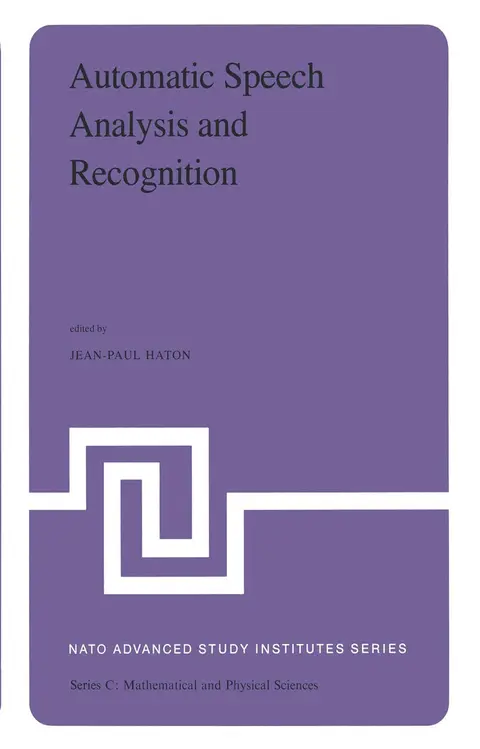 Cover of Automatic Speech Analysis and Recognition