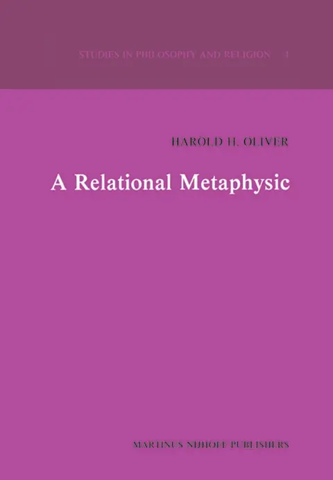 Cover of A Relational Metaphysic