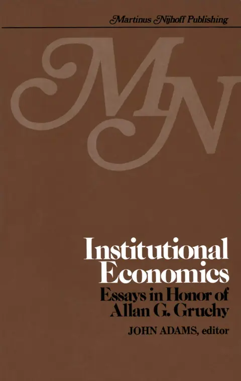 Cover of Institutional Economics