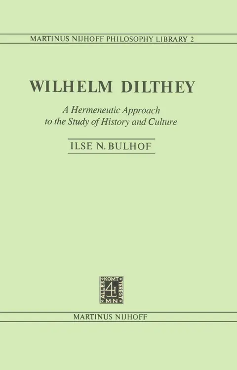 Cover of Wilhelm Dilthey