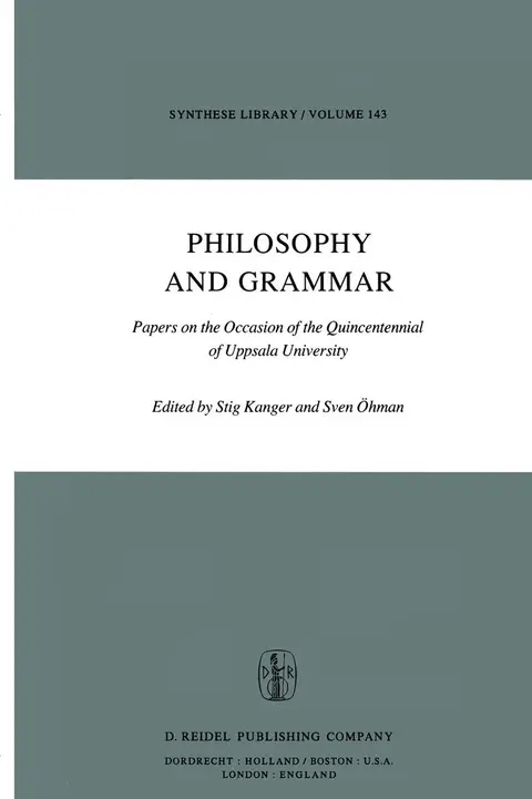 Cover of Philosophy and Grammar