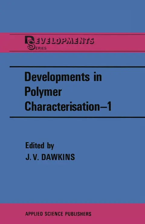 Cover of Developments in Polymer Characterisation―1