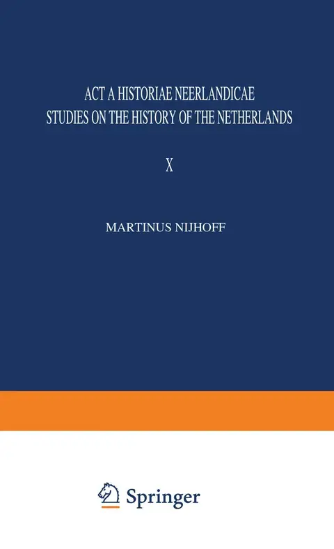 Cover of Acta Historiae Neerlandicae
