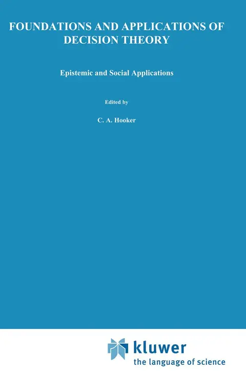 Cover of Foundations and Applications of Decision Theory