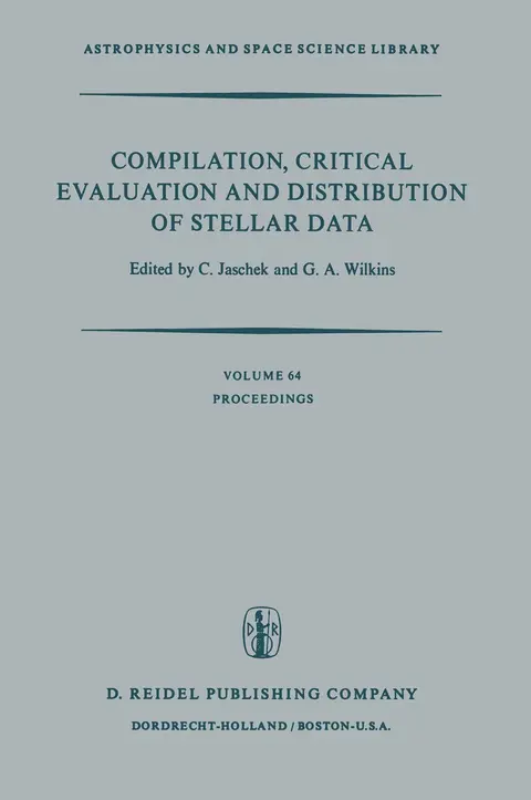 Cover of Compilation, Critical Evaluation and Distribution of Stellar Data