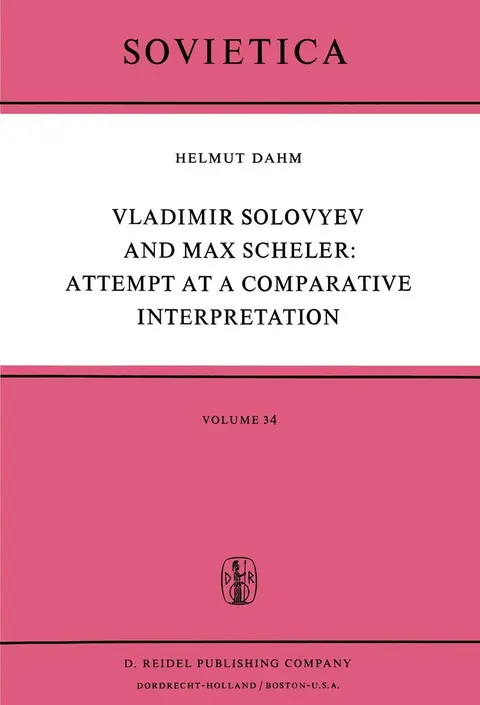 Cover of Vladimir Solovyev and Max Scheler