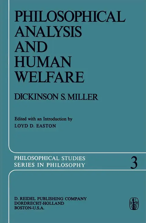 Cover of Philosophical Analysis and Human Welfare