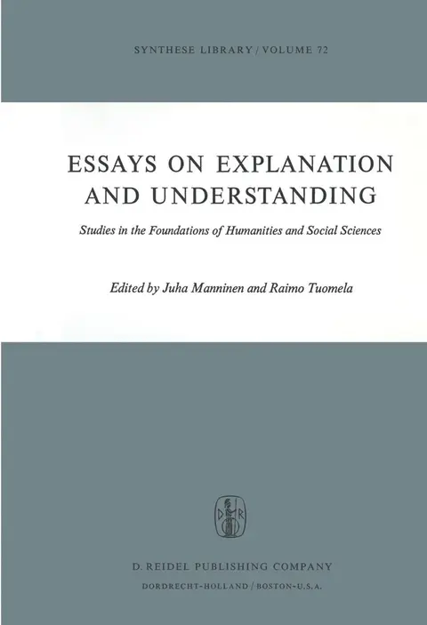 Cover of Essays on Explanation and Understanding