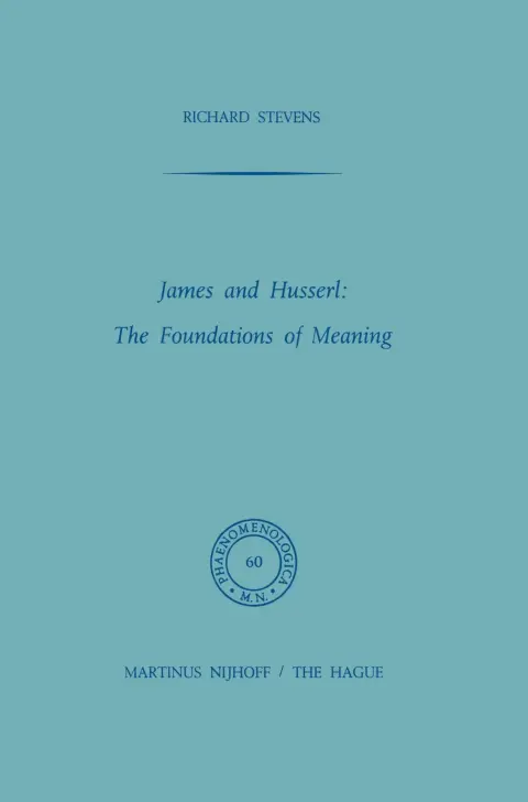Cover of James and Husserl