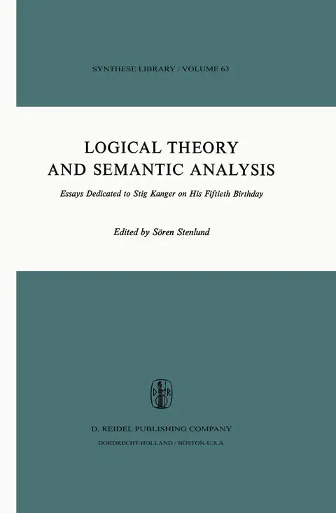 Cover of Logical Theory and Semantic Analysis