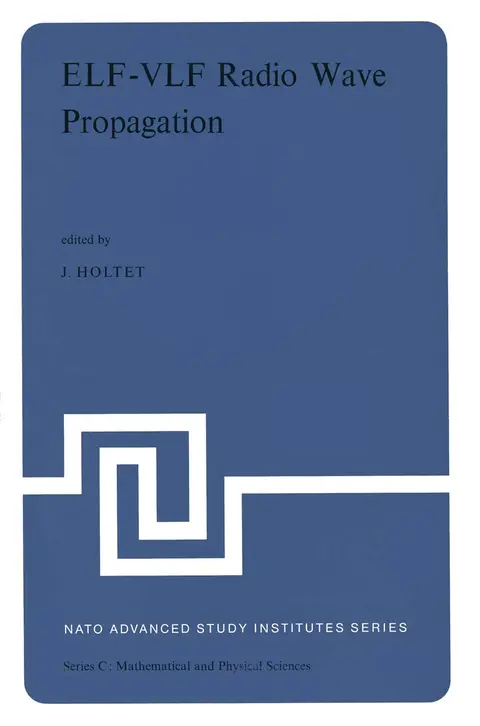 Cover of ELF-VLF Radio Wave Propagation