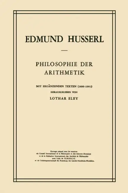 Cover of Philosophie Der Arithmetik