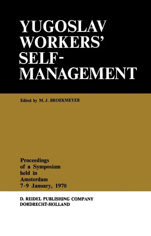 Cover of Yugoslav Workers’ Selfmanagement