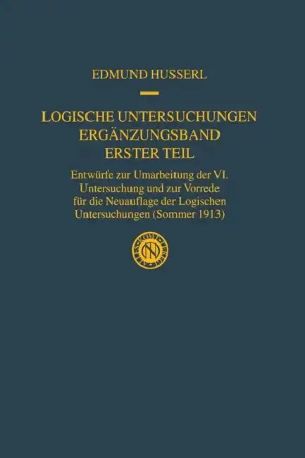 Cover of Logische Untersuchungen Ergänzungsband Erster Teil