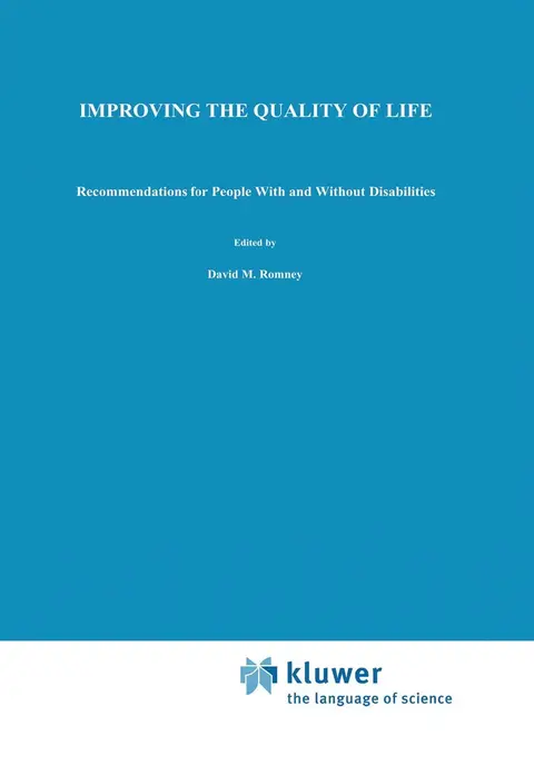 Cover of Improving the Quality of Life