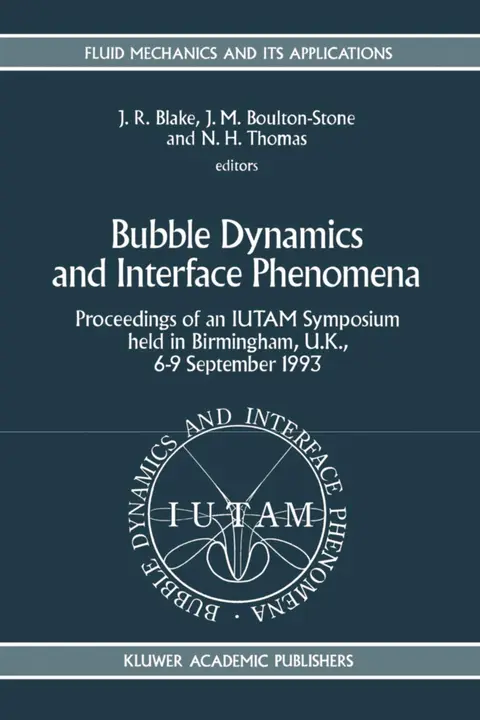 Cover of Bubble Dynamics and Interface Phenomena