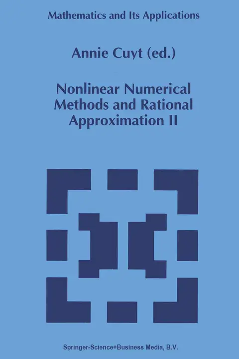 Cover of Nonlinear Numerical Methods and Rational Approximation II