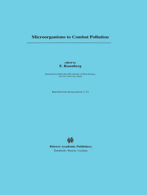 Cover of Microorganisms to Combat Pollution