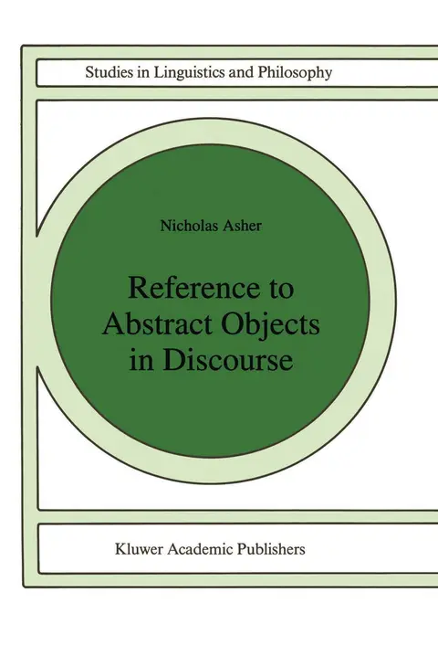 Cover of Reference to Abstract Objects in Discourse