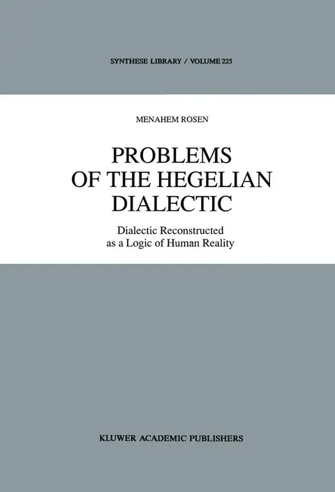 Cover of Problems of the Hegelian Dialectic