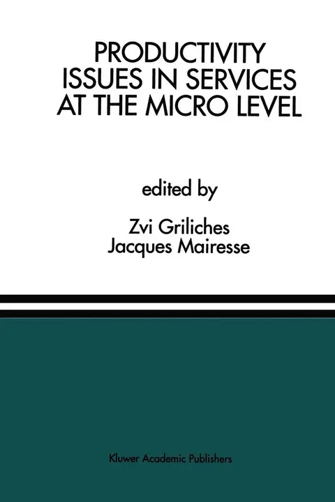 Cover of Productivity Issues in Services at the Micro Level