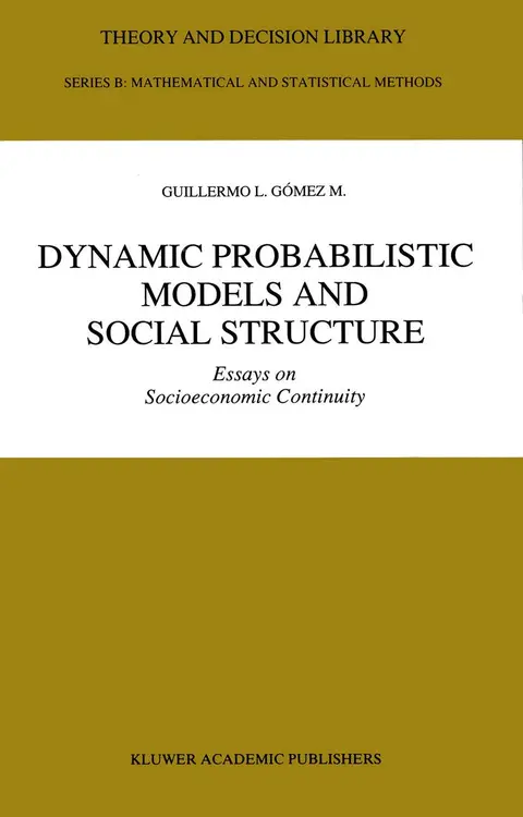 Cover of Dynamic Probabilistic Models and Social Structure