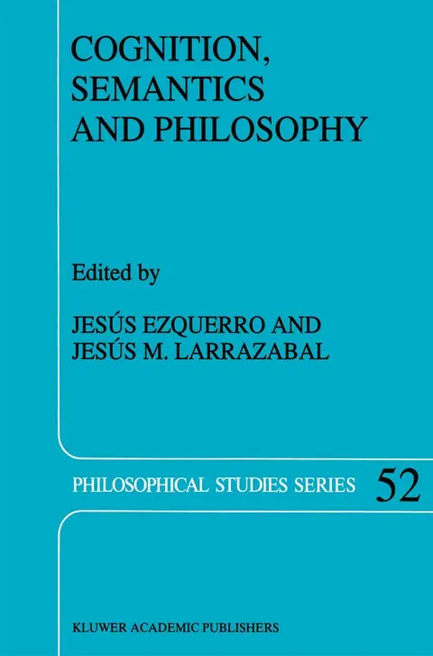 Cover of Cognition, Semantics and Philosophy