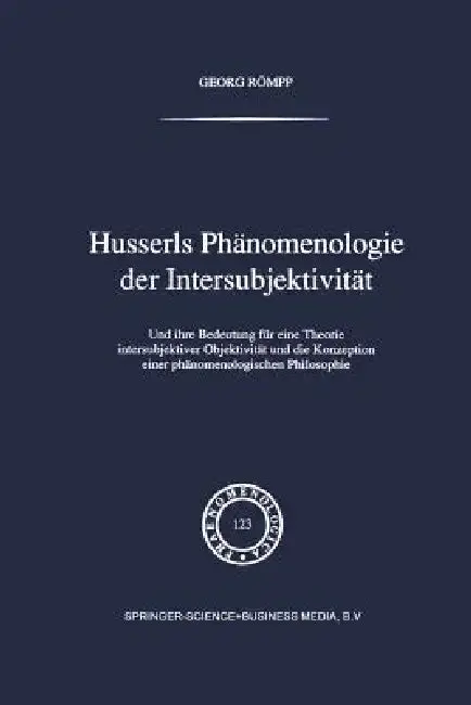 Cover of Husserls Phänomenologie Der Intersubjektivität