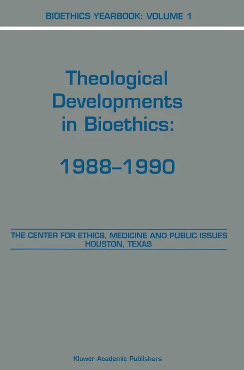 Cover of Bioethics Yearbook