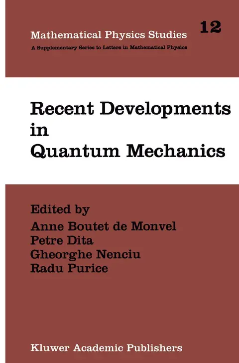 Cover of Recent Developments in Quantum Mechanics