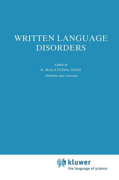 Cover of Written Language Disorders