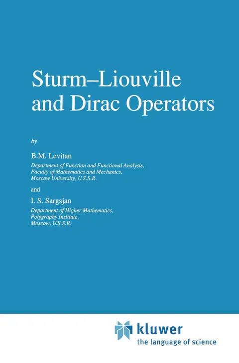 Cover of Sturm―Liouville and Dirac Operators