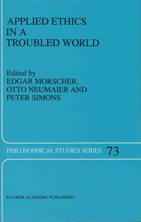 Cover of Applied Ethics in a Troubled World