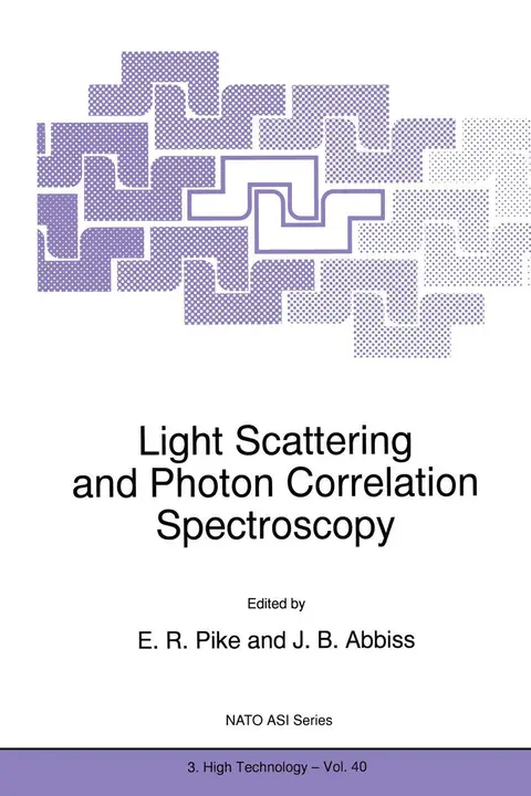 Cover of Light Scattering and Photon Correlation Spectroscopy