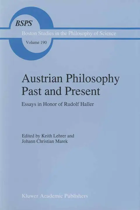 Cover of Austrian Philosophy Past and Present