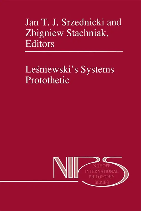 Cover of Leśniewski’s Systems Protothetic