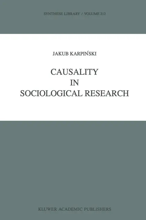 Cover of Causality in Sociological Research