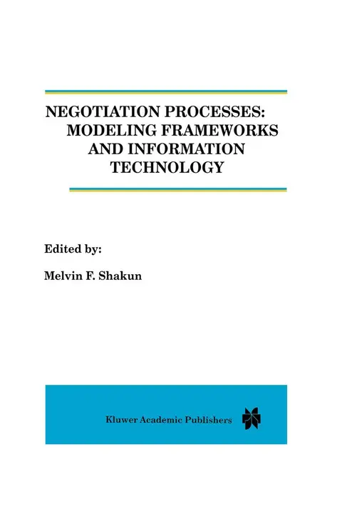 Cover of Negotiation Processes