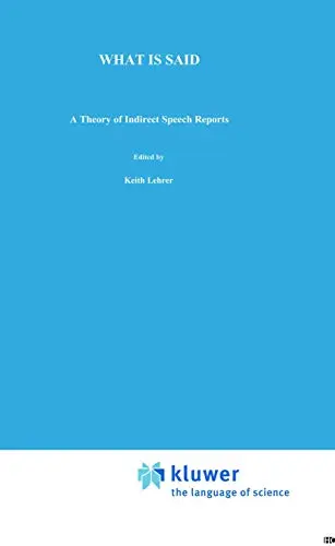 Cover of What is Said
