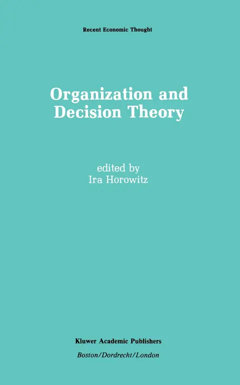 Cover of Organization and Decision Theory